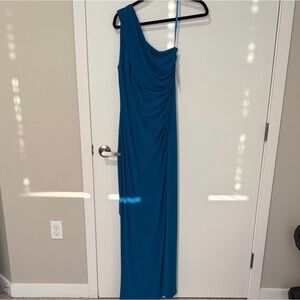 Elegant Ralph Laure Blue One-Shoulder Dress
